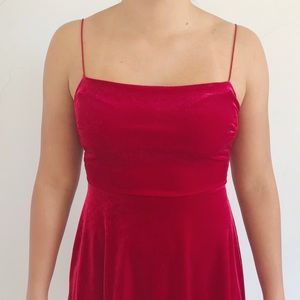Red velvet urban outfitters dress